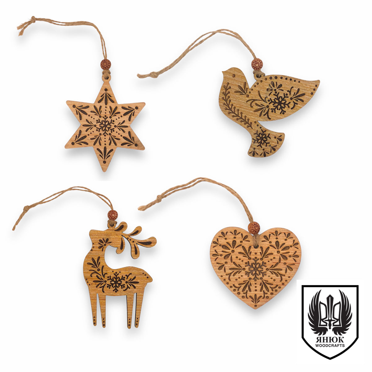 Ukrainian Christmas Ornament - 4 Pack